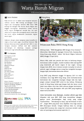 Cover Image for Warta Buruh Migran April 2012