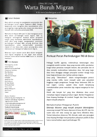 Cover Image for Warta Buruh Migran Juni 2012