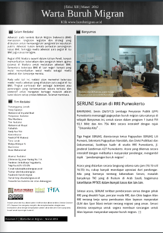 Cover Image for Warta Buruh Migran Maret 2012