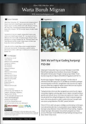 Cover Image for Warta Buruh Migran Oktober 2011